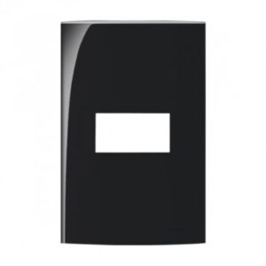 Placa 2x4 1 Posto Horizontal Sem Suporte Ebony Sleek 15916
